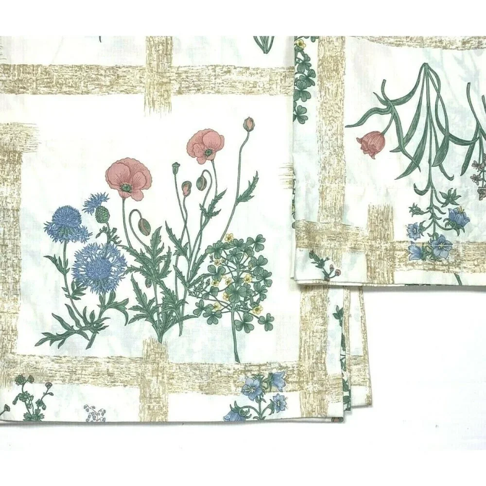 Vintage 1970s Retro Curtains Panels Drapes 86